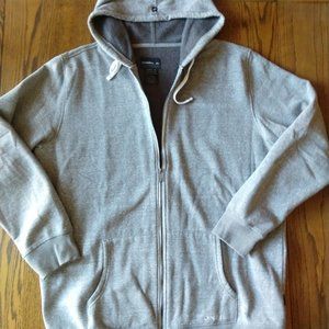 O'Neill Men's medium, gray, full zip up hoodie sweatshirt in excellent condition